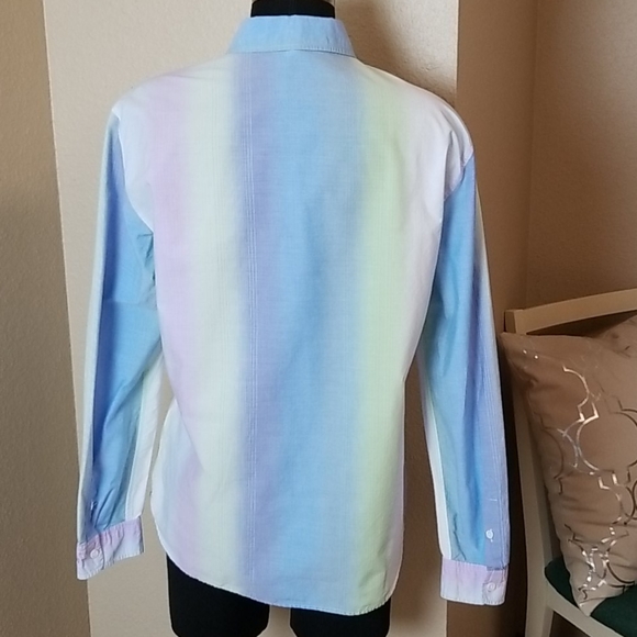 Escada Sport Long Sleeve Rainbow Button Up Shirt 40 - Picture 4 of 7